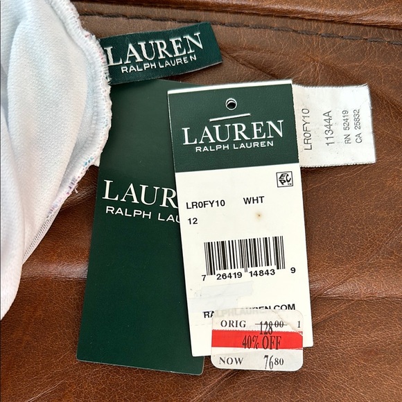 Lauren Ralph Lauren White Captiva Paisley Swimsuit - Never Worn - Picture 2 of 4